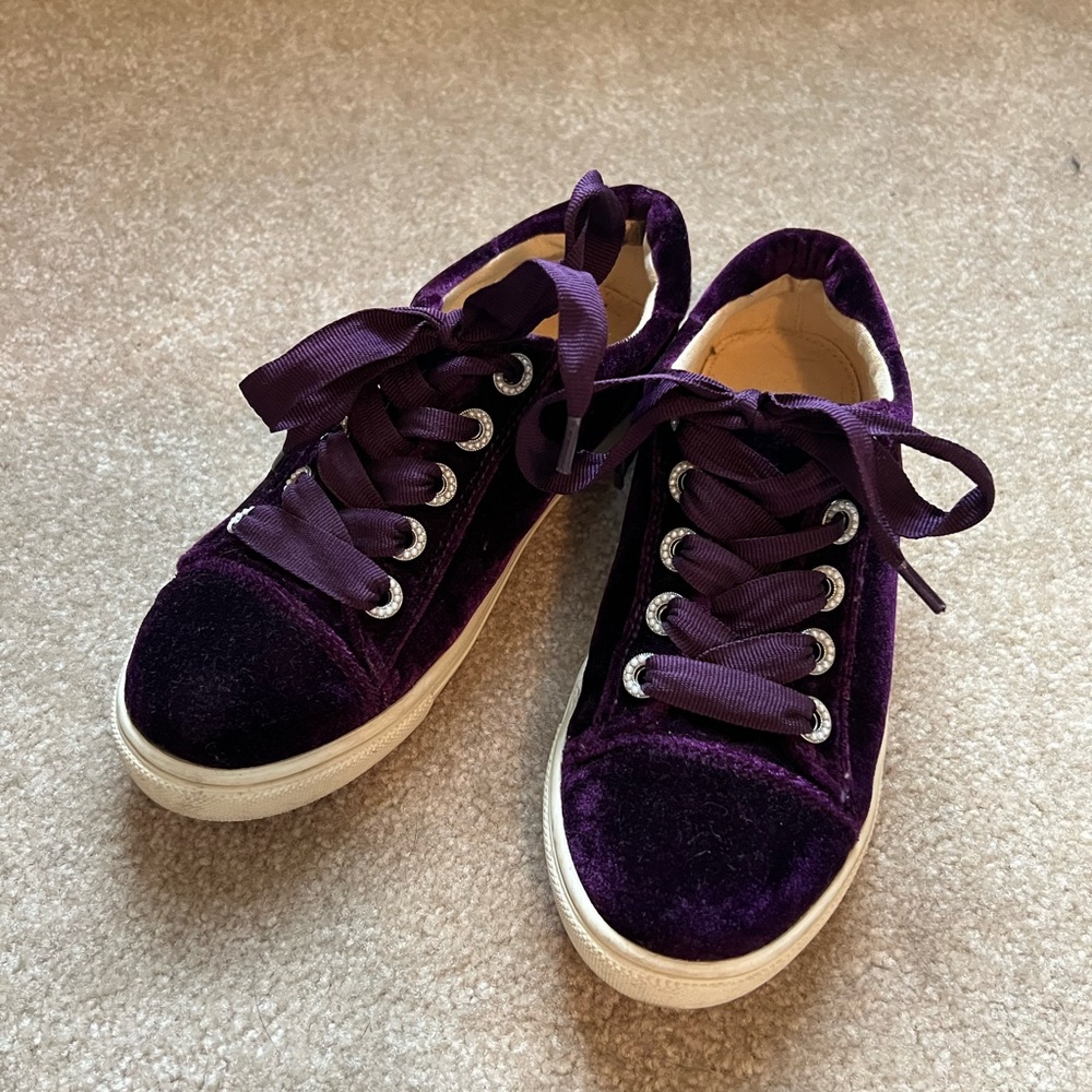 Betsey Johnson Purple Velvet Sneakers